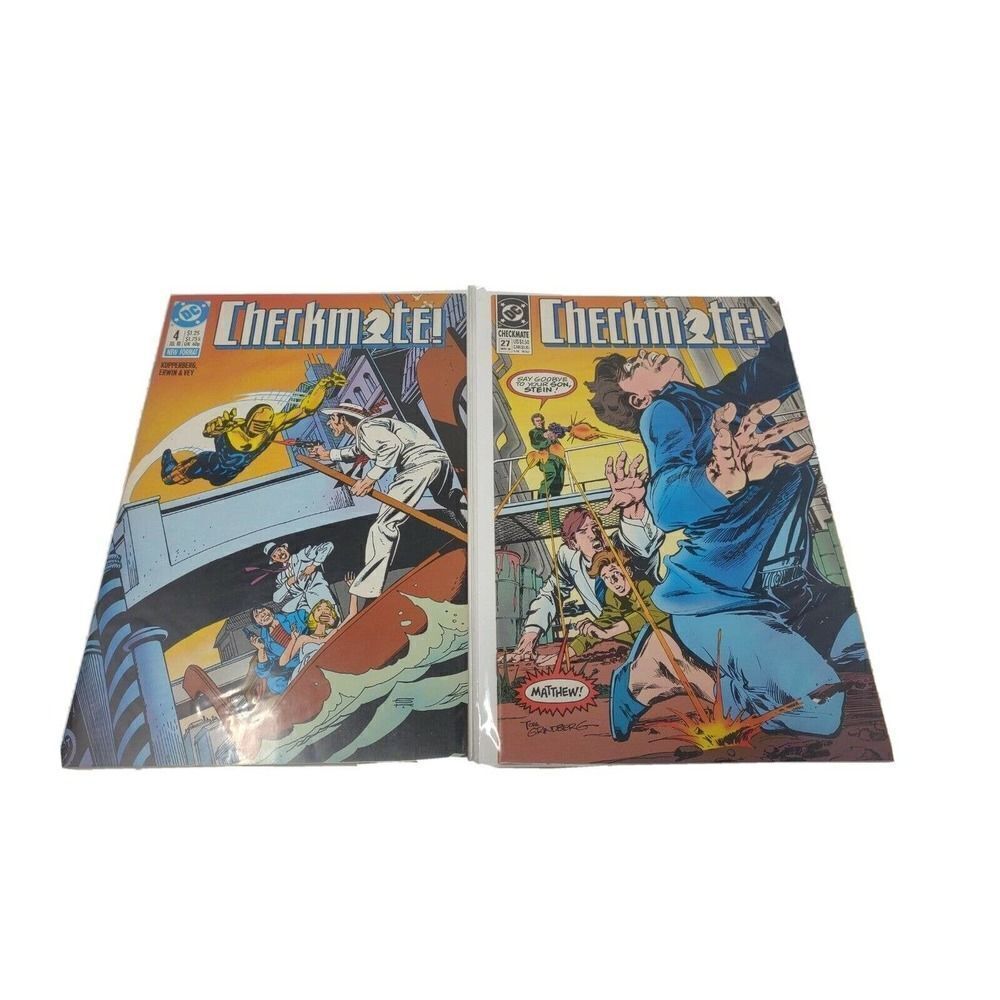 DC Comics Checkmate Comic Lot Issues 4 And 27 July 1988 and May 1990 Vintage